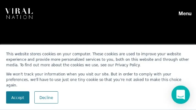 Viral Nation website screenshot
